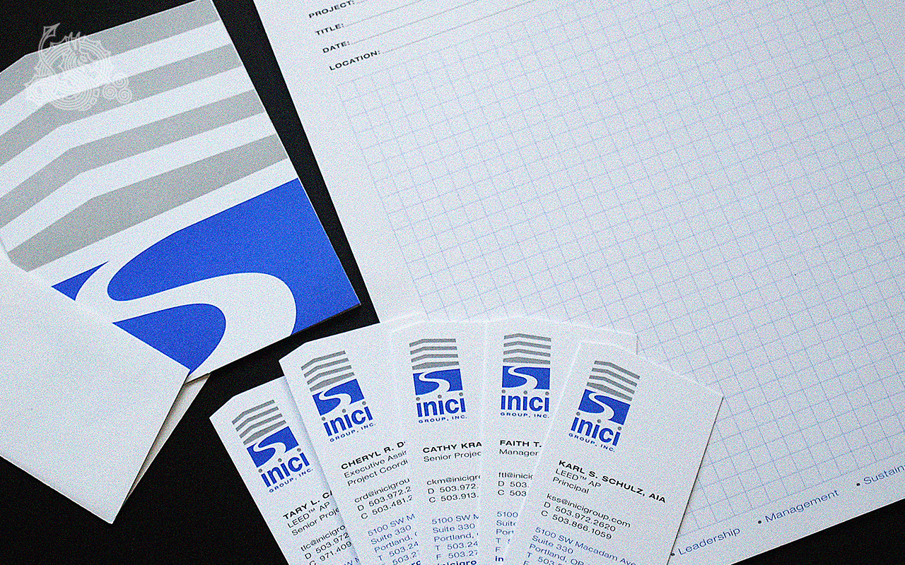 inici group, Identity design, logo design, branding, identity collateral